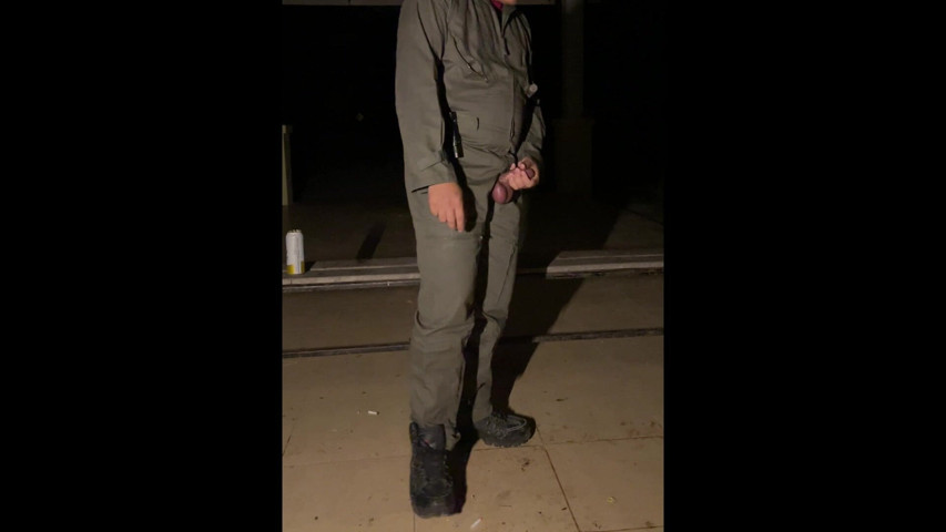 After Work Is Done Decide to Jerk off in My Mechanic Jumpsuit and Shoot a Creamy Load - Wet with Precum Lube (Taurus xxx)