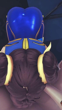 Chun Li Street Fighter 6 Blowjob - Sexy Cosplay Anime Girl Ssie Wielki kutas Głębokie gardło z wytryski na twarz i dostaje POV Titfuck