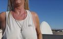 Gspot Productions: Exercising outdoors in a tiny vest top, flashing my tits