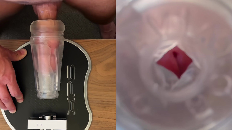 NakedFoxx: Doppel-cam fleshlight-fick und intensiver orgasmus: drinnen episches spermaladung!