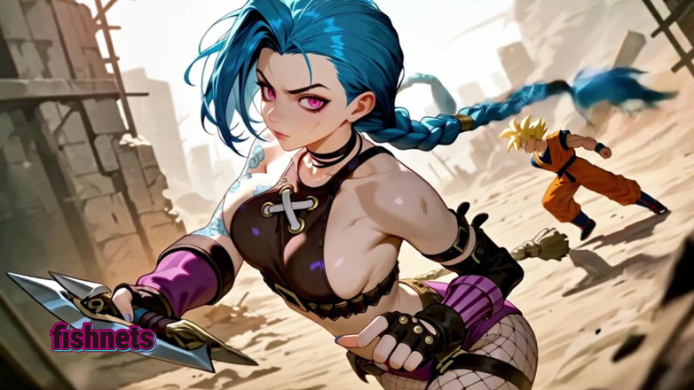 PrivateTouchTapes: Грудаста Джинкс Трахкає З Гоку - Пародія Іа