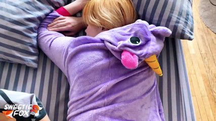 Sweetie Fox: Teen in the Kigurumi suck and hardcore sex after waking...