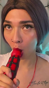 PUV Cosplay Kikio menghisap zakar besar awak
