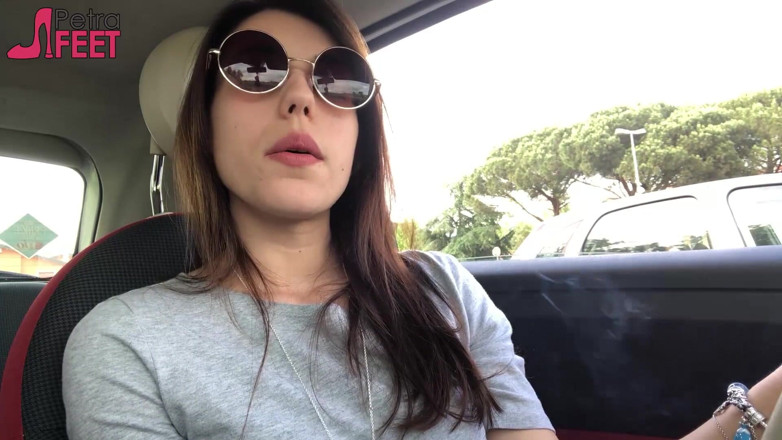 Smokin Fetish: Petra smoking in car