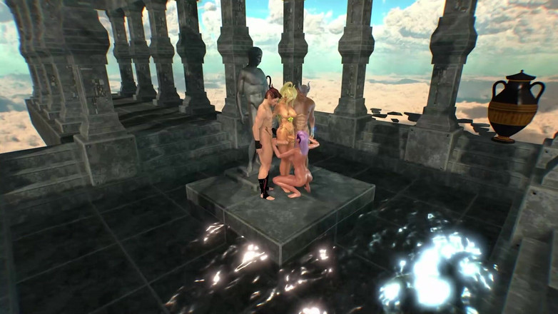 Futa Fantasy 3D: Futanari सुनहरे बालों वाली के साथ हॉट नंगा नाच