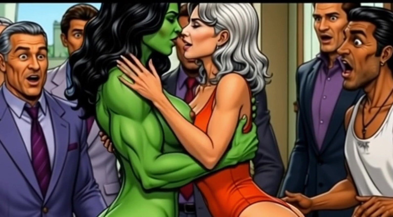 Octopussy Lovers Club: Puszczalska She-Hulk nagość. Karykatura