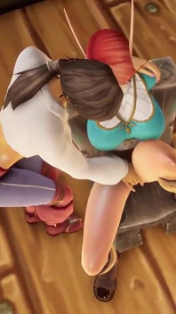 Rothaarige elf wird vor Piraten geritten - Warcraft porno-parodie