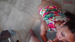 Pantyhose me porn videos: Karina Fox kouření a výstřik na obličej POV