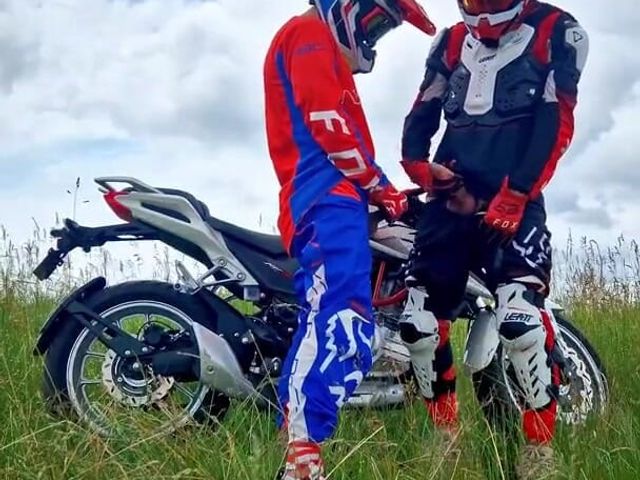 Hot Motocross Boys Cum Near Motorcycle (Sneakersmax98)