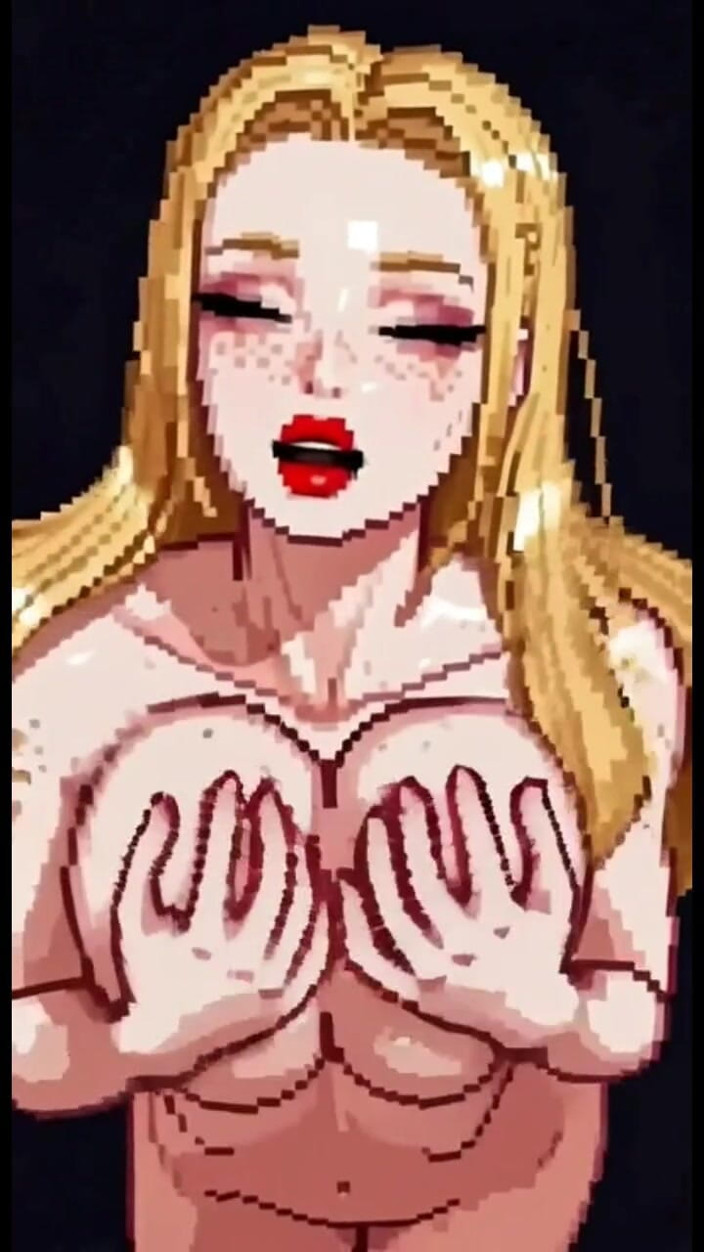 Hot girl dancing: Just Blonde Pixel Boobs Girls, Ai Animation