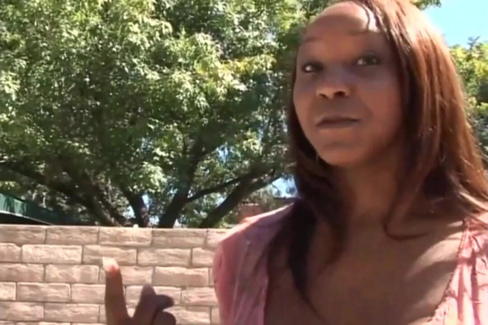 Black Sinner: Chica negra tetona follada duro por una polla blanca