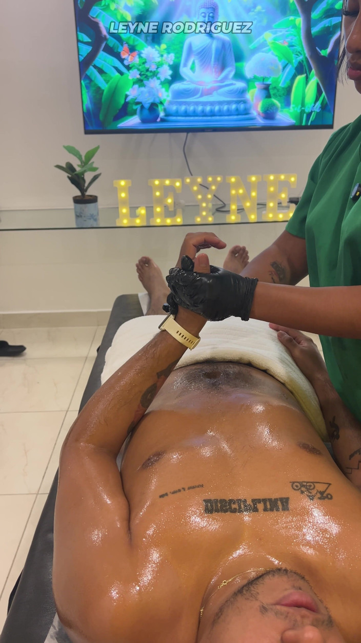 Leyne Rodriguez: Leyne Rodriguez: Hot Latina in Massage Uniform Gives an Intense...