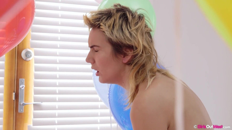 Girls Out West: Slim Lesbians with Small Tits and Hairy Cunts Pop Some...