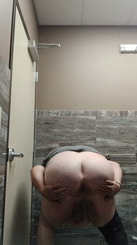 Jerking off in a Public Bathroom.