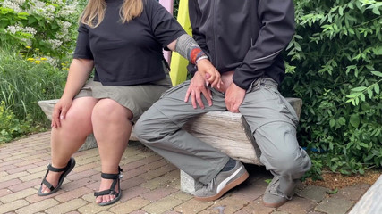 OurFetishLife: Mother-in-law's Gorgeous Hands Made Me Cum in the Park