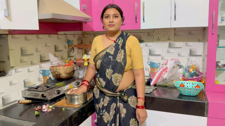 Hotty_ragini: My Lovely Stepmother Was Cooking in the Kitchen, Stepfather Went...