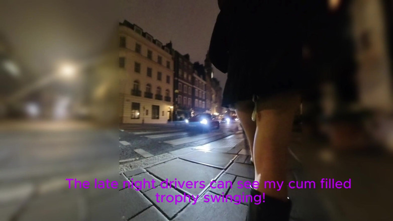 Asiansissypublic: Walking Around in Public with Used Condom Hanging Out