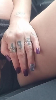 Pregnant Teen Slut Showing off in the Uber