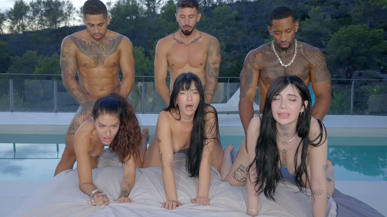 ChristianClay: Three Horny Latinas Taking Four Huge Cocks in an Extreme...