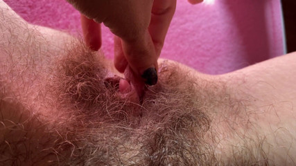 Cuteblonde666: Wet pussy sounds closeup big clit hairy