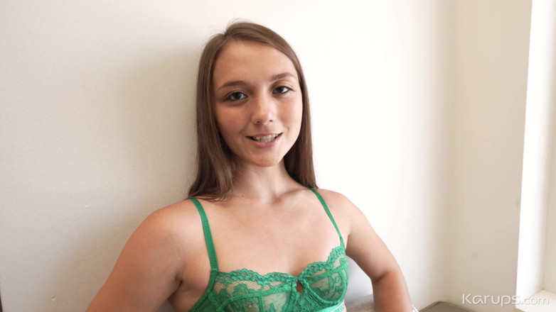 Karups Solo: Sexy 18 Year Old Edges Her Tight Pussy Wearing Sexy Lingerie