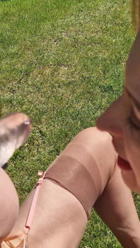 Lesbian Mature Squirting Harlots in the Garden