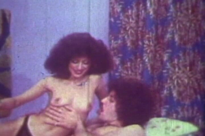 Vintage Life: Retro Curly Brunette Classic with Vintage Bedroom Passion