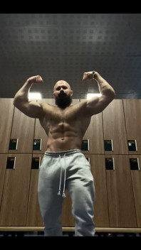 Sweaty Flexing After Training