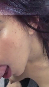 Sprayed into Sophia's mouth cunt