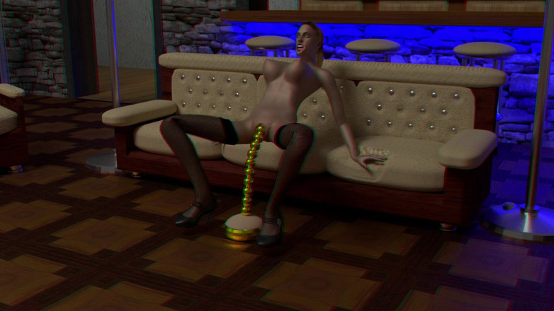 Multimediak: Anaglyph 3d - milf montando un consolador de bolas (usa gafas 3D para el último...