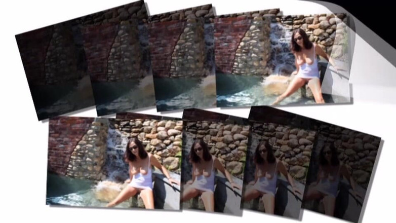 Candi Annie: फव्वारे में मज़ा आउटडोर चुदाई - candi annie