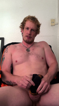 Christian Hunter Pit Sniffs, Nipple and Feet Plays, and Jerks His Thick Cut Cock with His Sweaty Socks