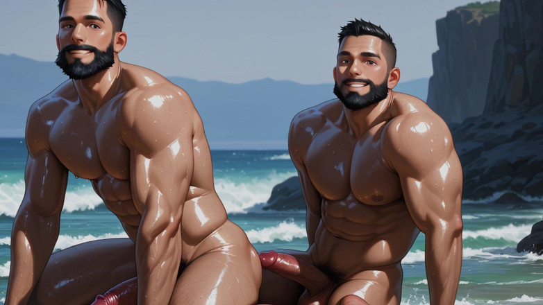 Erotic Man: Short Ai Video Bearded Beach Boys Cocks