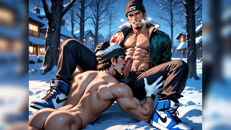 AI gay porn: Sex oralny man ass jebanie