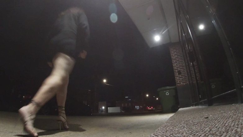 JonasBen: Mature CD exposing my legs and ass at night