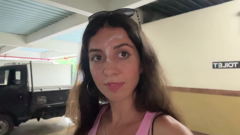 Dis Diger: Caminhada no supermercado público - fetiche facial ao ar livre boquete