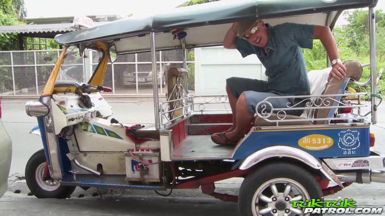 Trike Patrol - Tuk Tuk Patrol: Plump assed hairy thai gets a mean ride