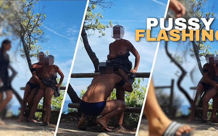 Miss Creamy: 보지 플래시 - 공원에서 자위하는 모르는 녀석들 그리고 격렬한 오르가즘을 느끼는 낯선 남자 - Misscreamy