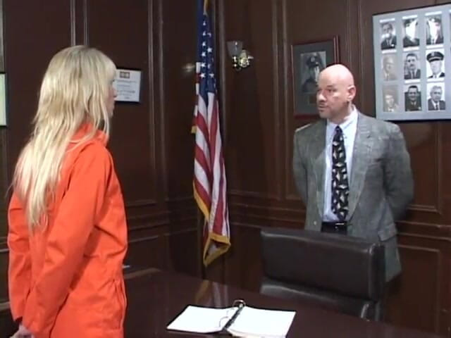Vintage megastore: Detective fucks the suspect blonde.