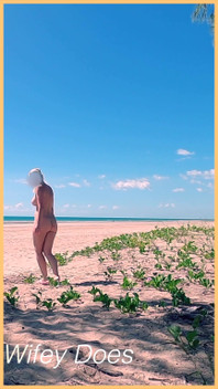Wifey Dancing Nude in Public Flashing