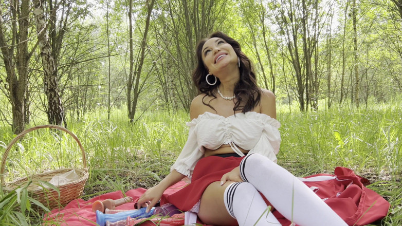 Monika Fox: Red Riding Hood Monika Fox Found Big Dildos on Way...