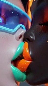 Beautiful Aliens Kiss on Nice Music, Ai Animation