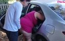 Mommy&#039;s fantasies: Dotýká se zadku - tlustá zralá žena je ošukaná v autě mladým...