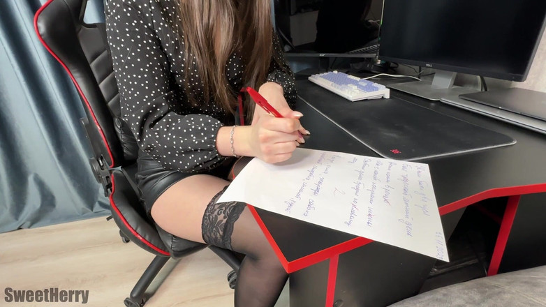 SweetHerry: Uma professora de língua russa sexy me convidou para uma...