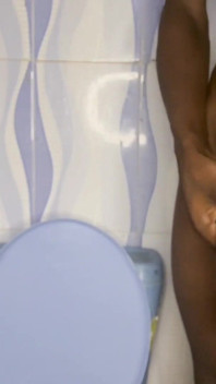 12inch Huge African Cock Getting Erected Takes Morning Piss
