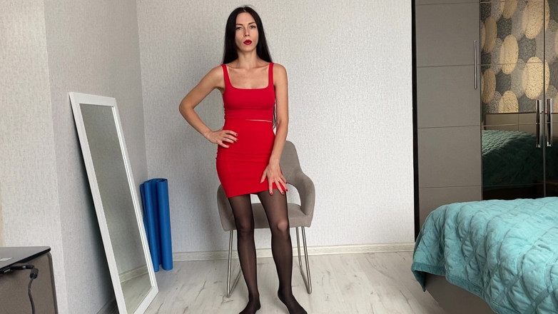 Princess Monica: Piernas de nylon y provocación de culo, terapia fantasía