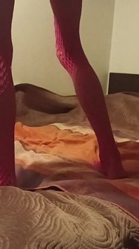 Sissy Girl w różowej kabaretce