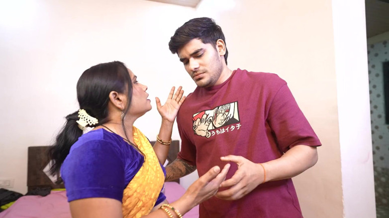 Aaka: Indian Boy Fucking Sexy Hot Wife in Room