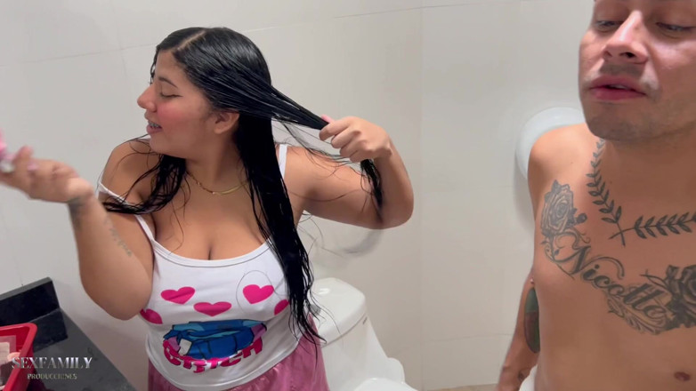 Bigboobssex: My Beautiful Indian Is Getting Ready in the Bathroom and...