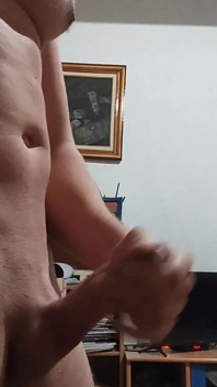 Vertical POV - Fit Guy with a Big Cock Cums